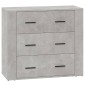 vidaXL Ντουλάπι Γκρι Σκυροδέματος 80x33x70 εκ. Επεξεργασμένο Ξύλο