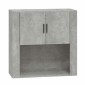 vidaXL Ντουλάπι Τοίχου Γκρι Σκυρ. 80x33x80 εκ. Επεξεργασμένο Ξύλο