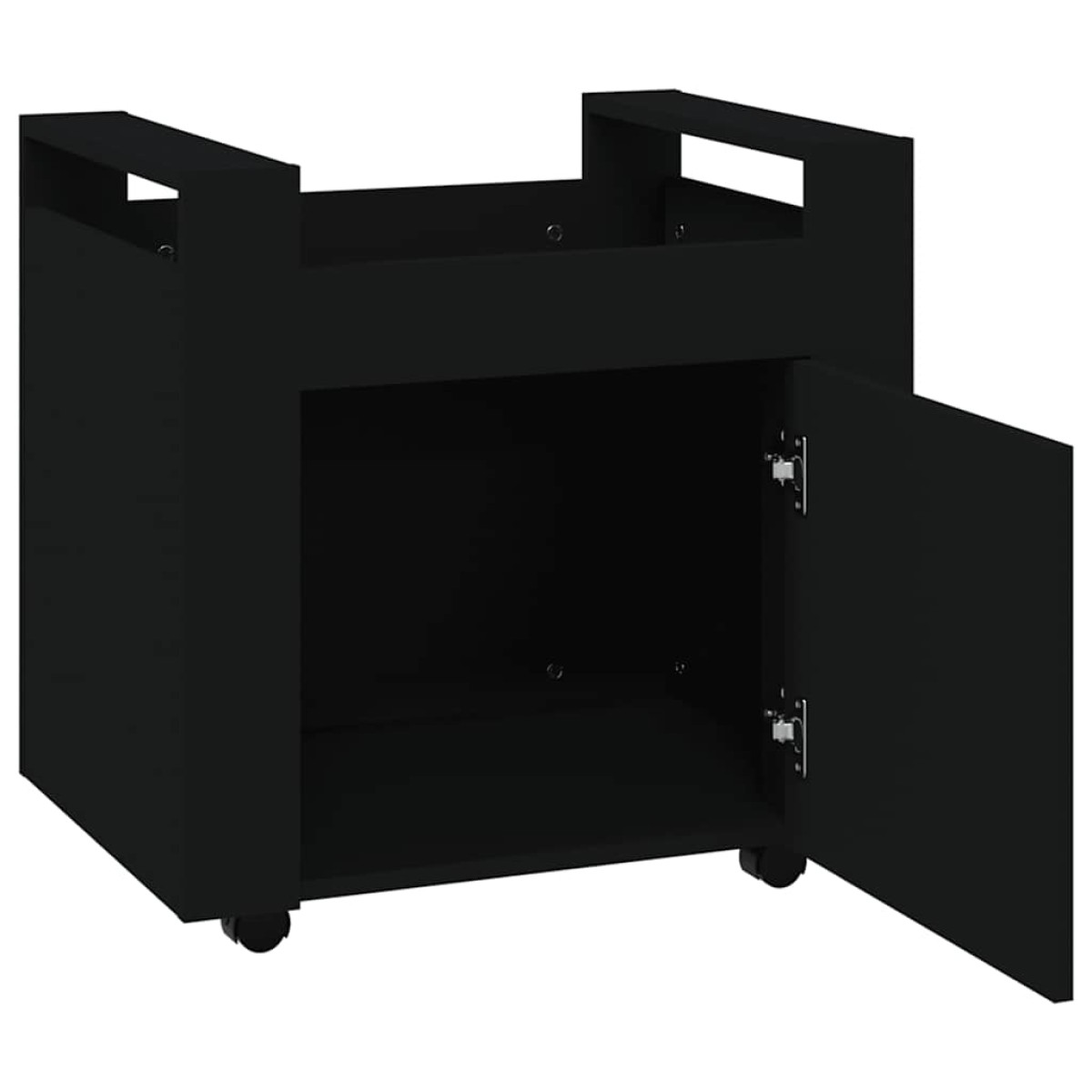 vidaXL Τρόλεϊ Γραφείου Μαύρο 60 x 45 x 60 εκ. από Επεξεργασμένο Ξύλο