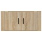 vidaXL Έπιπλο Τηλεόρασης Επιτοίχιο Sonoma Δρυς 80x34,5x40 εκ.