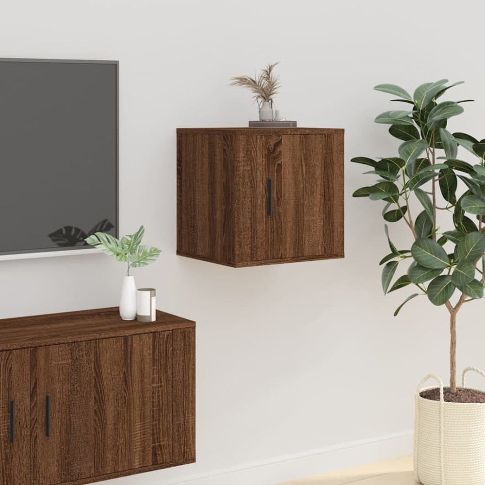 vidaXL Έπιπλο Τηλεόρασης Επιτοίχιο Καφέ Δρυς 40x34,5x40 εκ.