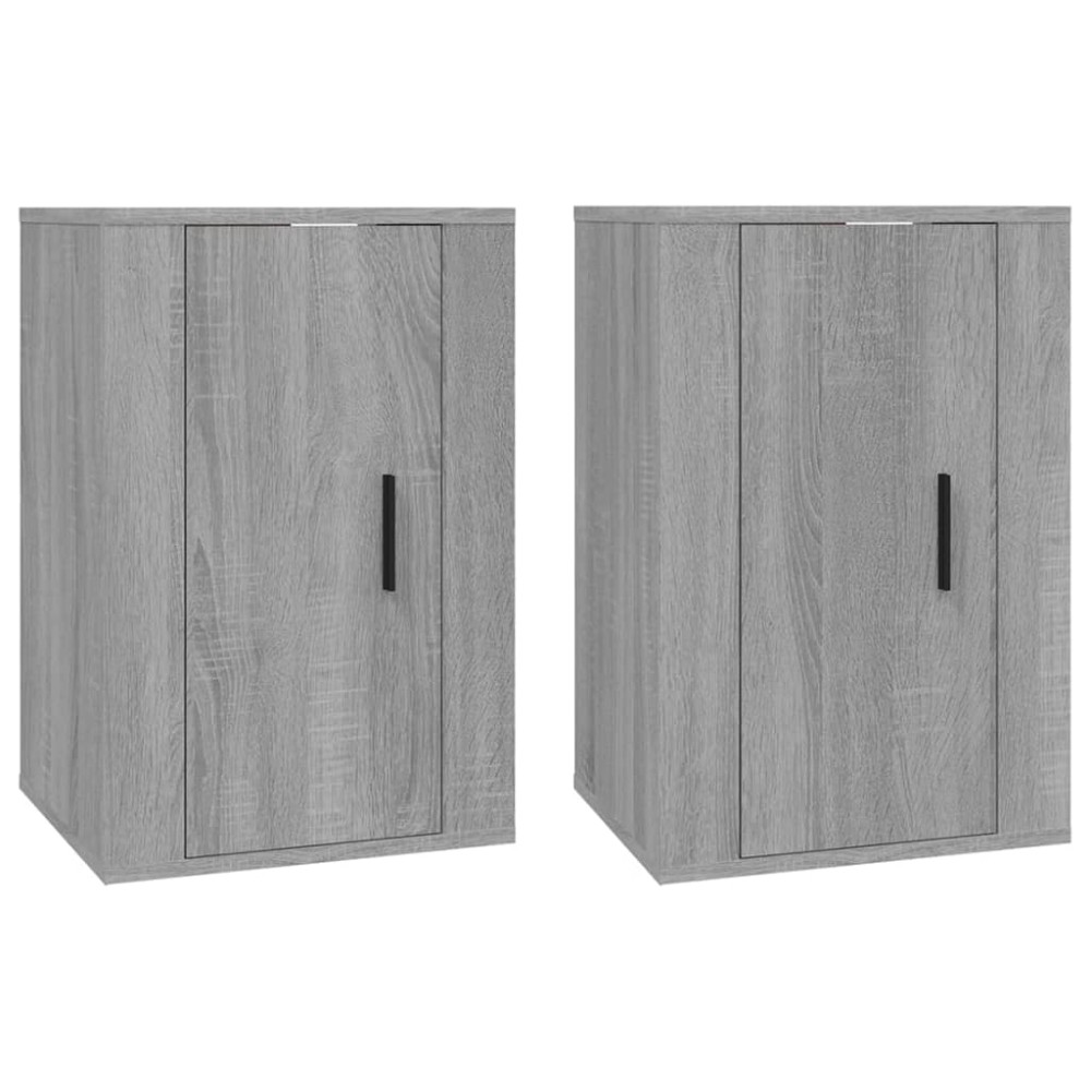 vidaXL Έπιπλα Τηλεόρασης Επιτοίχια 2 τεμ. Γκρι Sonoma 40x34,5x60 εκ.