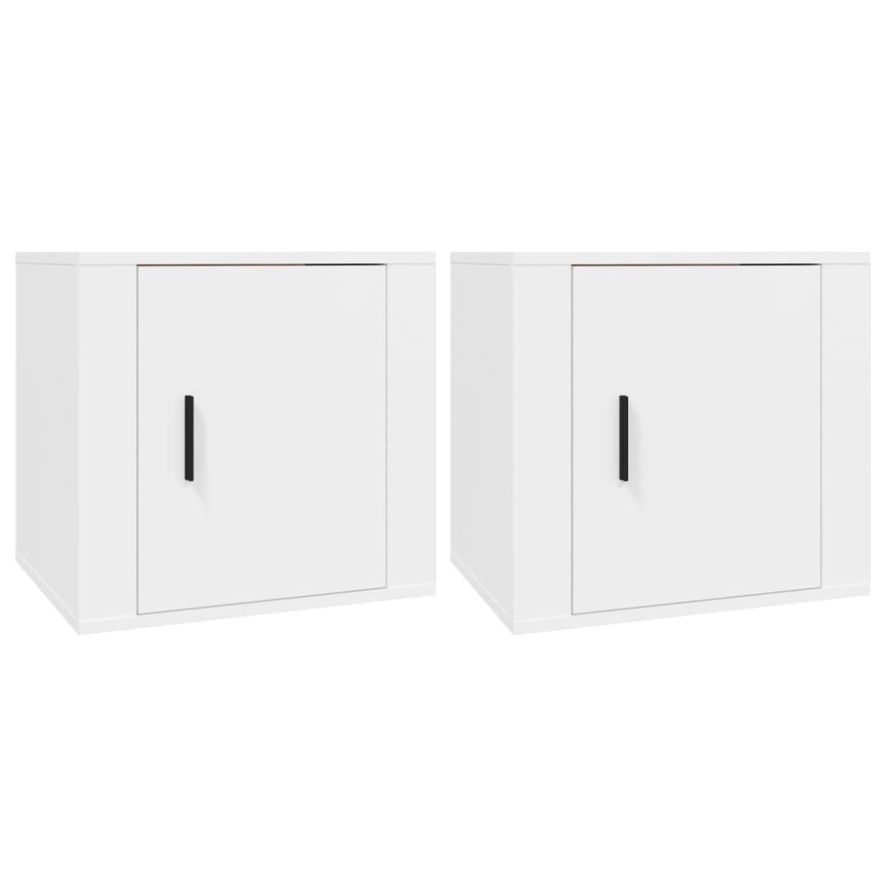 vidaXL Κομοδίνα 2 τεμ. Λευκά 50x39x47 εκ.