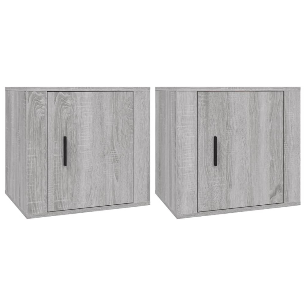 vidaXL Κομοδίνα 2 τεμ. Γκρι Sonoma 50x39x47 εκ.