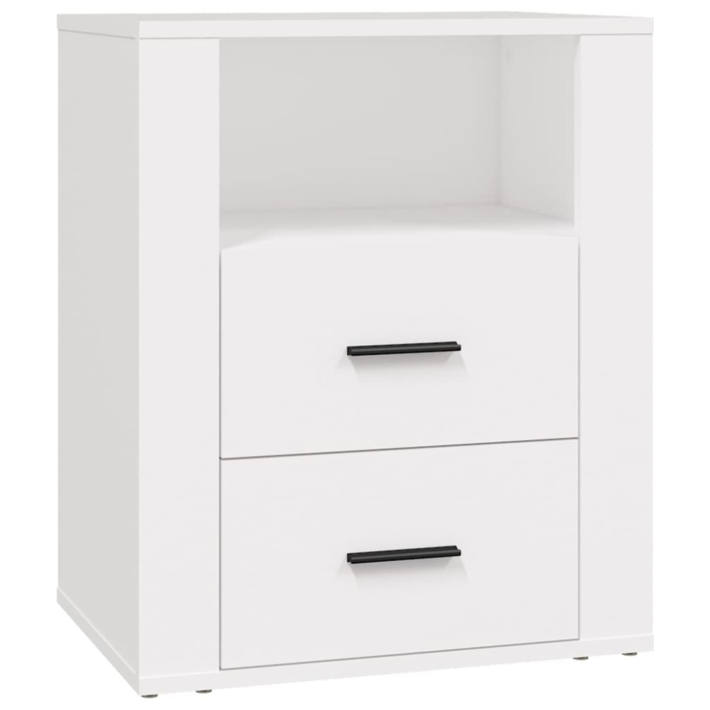 vidaXL Κομοδίνο Λευκό 50 x 36 x 60 εκ. από Επεξεργασμένο Ξύλο