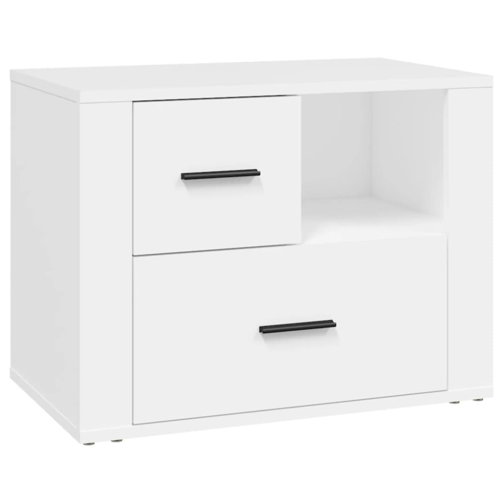 vidaXL Κομοδίνο Λευκό 60 x 36 x 45 εκ. από Επεξεργασμένο Ξύλο