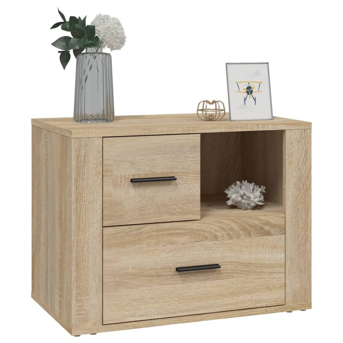 vidaXL Κομοδίνο Sonoma Δρυς 60 x 36 x 45 εκ. από Επεξεργασμένο Ξύλο