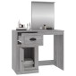 vidaXL Μπουντουάρ με Καθρέφτη Γκρι Sonoma 90x50x132,5 εκ. Επεξ. Ξύλο