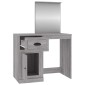 vidaXL Μπουντουάρ με Καθρέφτη Γκρι Sonoma 90x50x132,5 εκ. Επεξ. Ξύλο