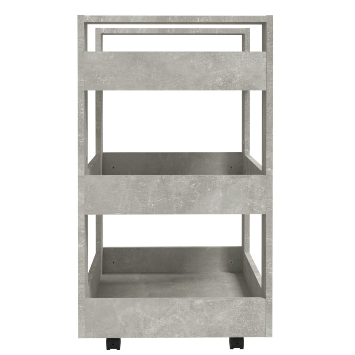 vidaXL Τρόλεϊ Κουζίνας Γκρι Σκυρ. 60x45x80 εκ. από Επεξεργασμένο Ξύλο