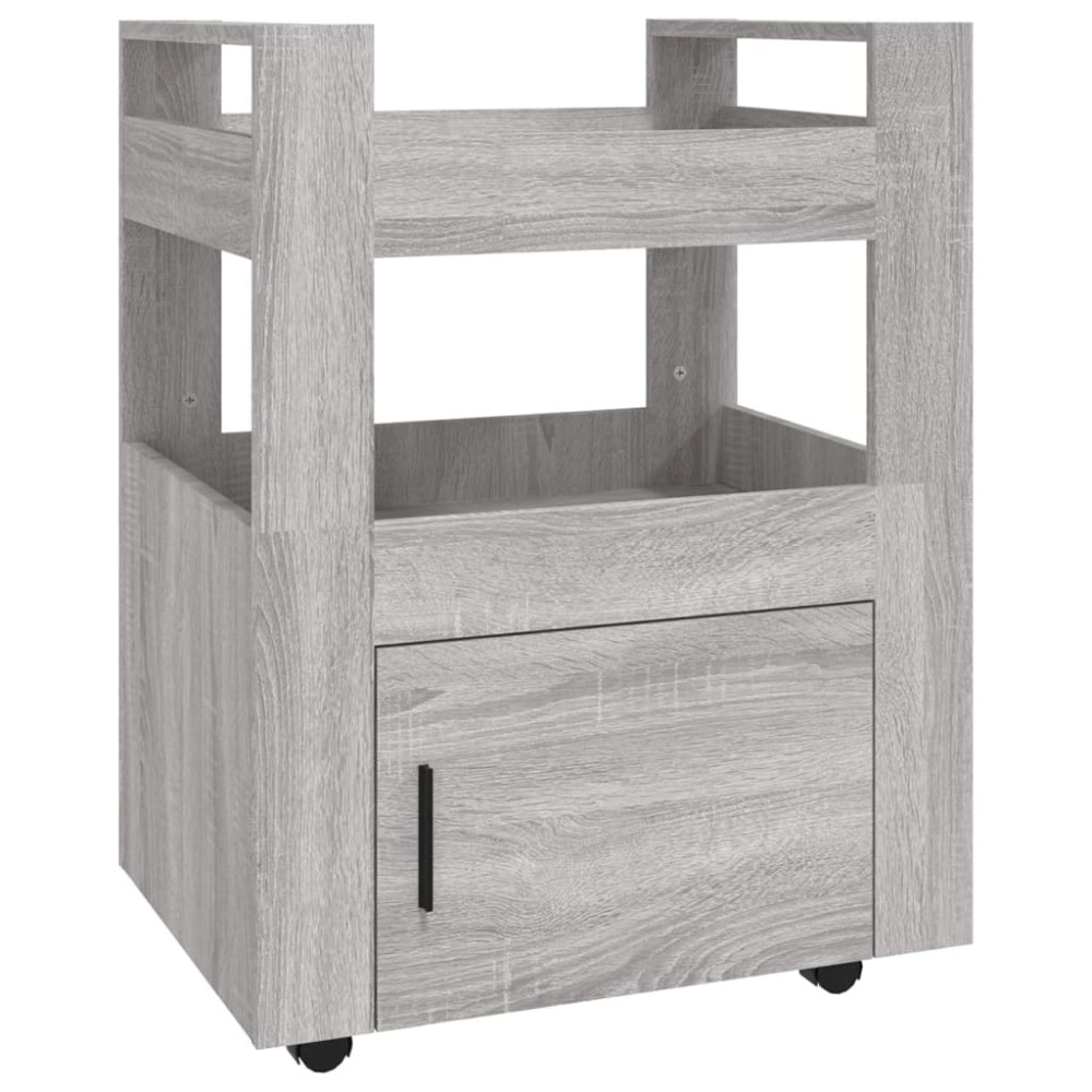 vidaXL Τρόλεϊ Κουζίνας Sonoma Γκρι 60x45x80 εκ. από Επεξεργασμένο Ξύλο