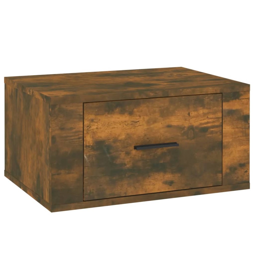 vidaXL Κομοδίνο Επιτοίχιο Καπνιστή Δρυς 50x36x25 εκ.