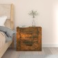 vidaXL Κομοδίνο Επιτοίχιο Καπνιστή Δρυς 50x36x47 εκ.