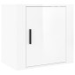 vidaXL Κομοδίνο Επιτοίχιο Γυαλιστερό Λευκό 50x30x47 εκ.