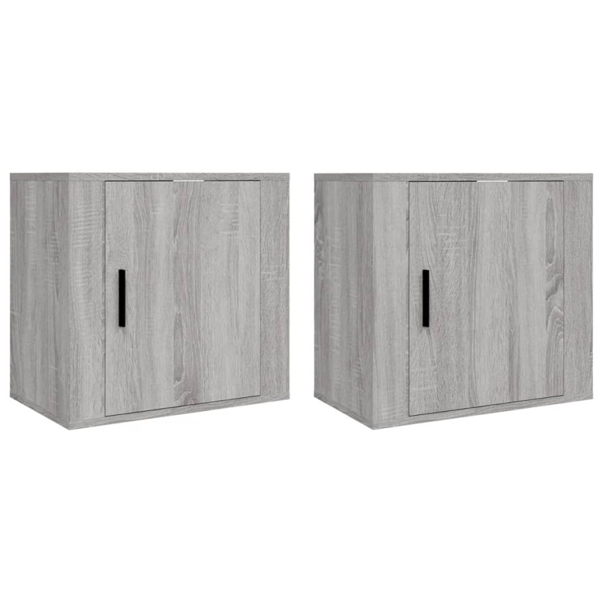 vidaXL Κομοδίνα Επιτοίχια 2 τεμ. Γκρι Sonoma 50x30x47 εκ.
