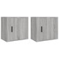 vidaXL Κομοδίνα Επιτοίχια 2 τεμ. Γκρι Sonoma 50x30x47 εκ.