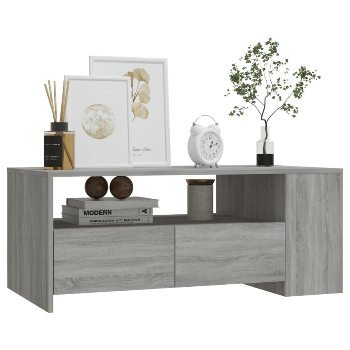 vidaXL Τραπεζάκι Σαλονιού Γκρι Sonoma 102x55x42 εκ. Επεξεργασμένο Ξύλο