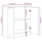 vidaXL Ντουλάπι Καπνιστή Δρυς 60 x 30 x 70 εκ. από Επεξεργασμένο Ξύλο