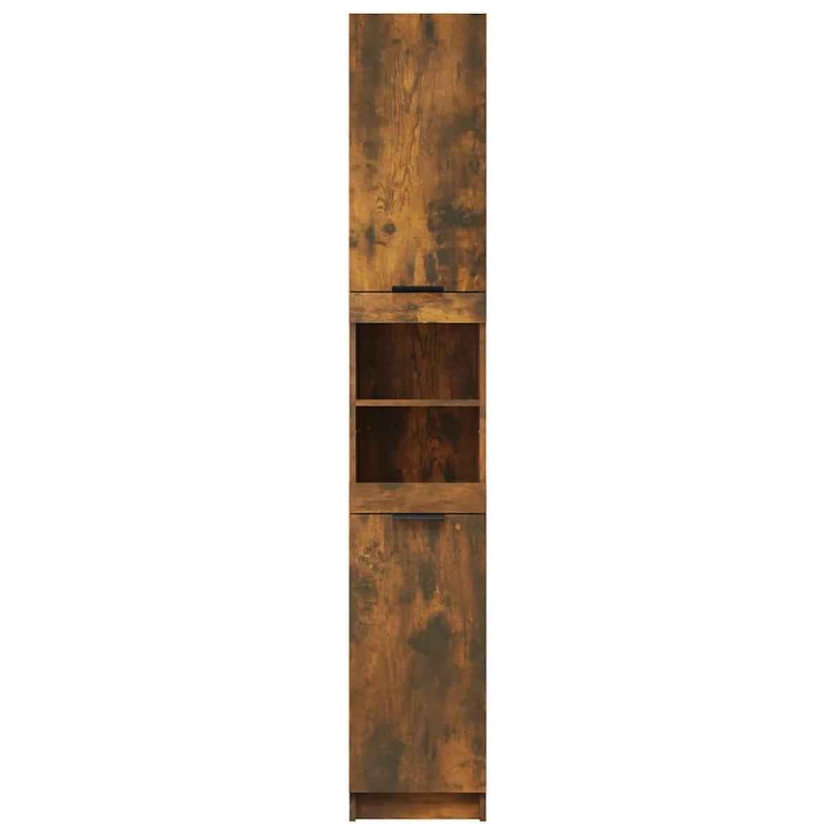vidaXL Ντουλάπι Μπάνιου Καπνιστή Δρυς 32x34x188,5 εκ. Επεξεργ. Ξύλο