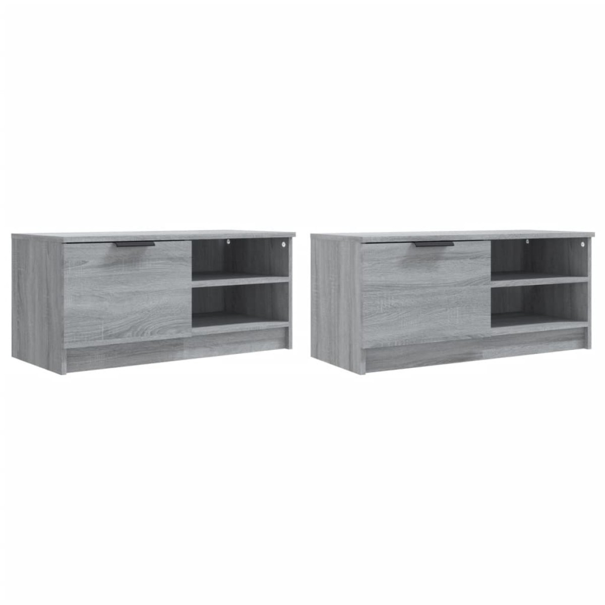 vidaXL Έπιπλα Τηλεόρασης 2 τεμ. Γκρι Sonoma 80x35x36,5 εκ. Επεξ. Ξύλο