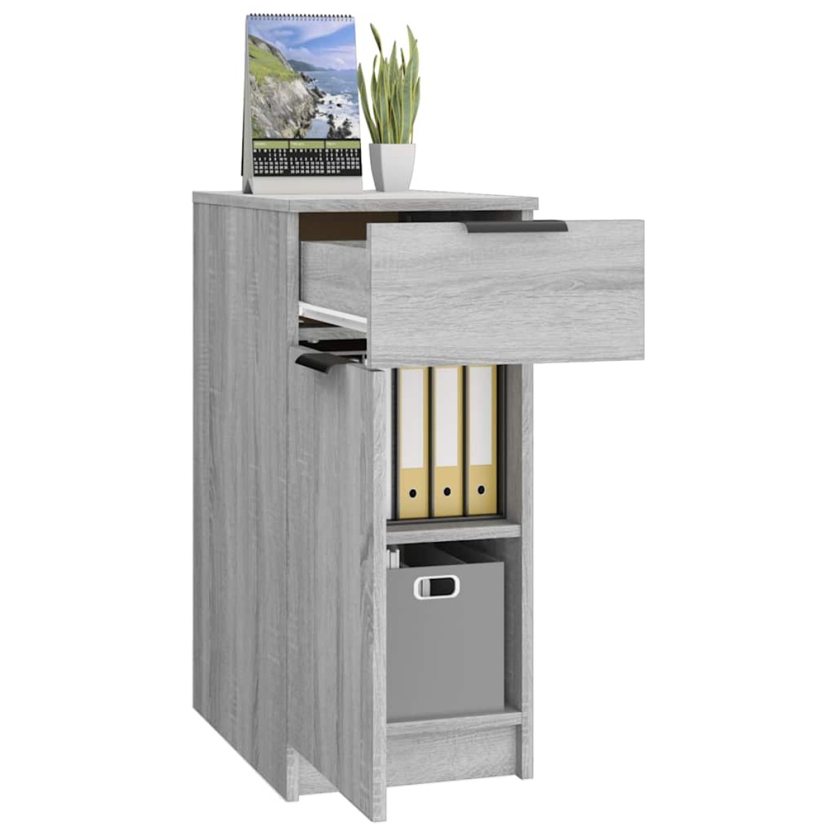 vidaXL Ντουλάπι Γραφείου Γκρι sonoma 33,5x50x75 εκ. Επεξεργ. Ξύλο