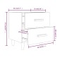 vidaXL Κομοδίνο Καπνιστή Δρυς 40 x 35 x 47,5 εκ.