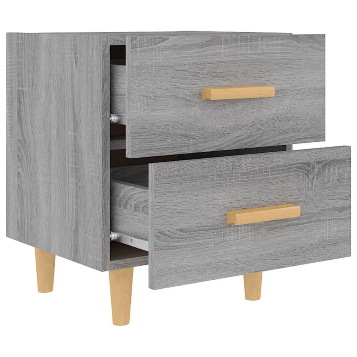 vidaXL Κομοδίνα 2 τεμ. Γκρι Sonoma 40 x 35 x 47,5 εκ.