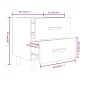 vidaXL Κομοδίνα 2 τεμ. Γκρι Sonoma 40 x 35 x 47,5 εκ.