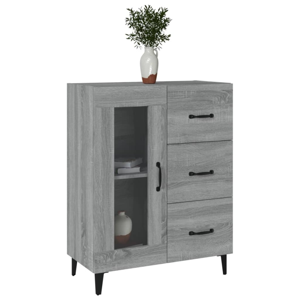 vidaXL Ντουλάπι Γκρι Sonoma 69,5 x 34 x 90 εκ. από Επεξεργασμένο Ξύλο