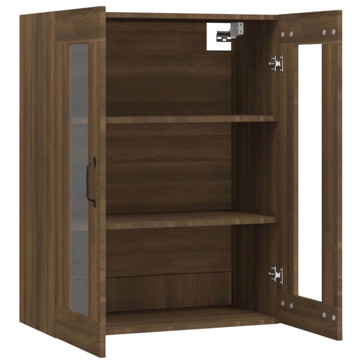 vidaXL Κρεμαστό Ντουλάπι Τοίχου Καφέ Δρυς 69,5x34x90 εκ Επεξ. Ξύλο