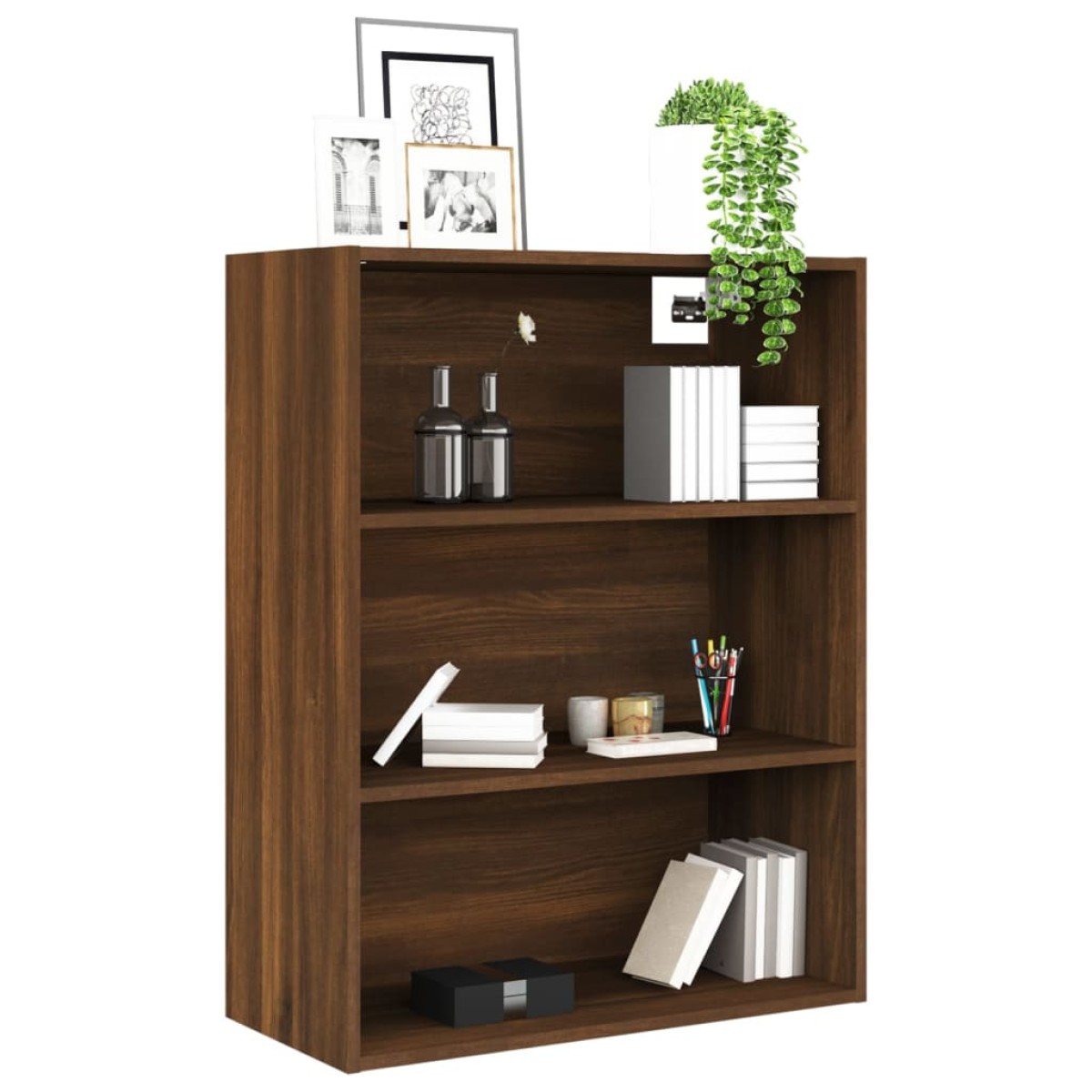 vidaXL Ντουλάπι Τοίχου Κρεμαστό Καφέ δρυς 69,5 x 32,5 x 90 εκ.
