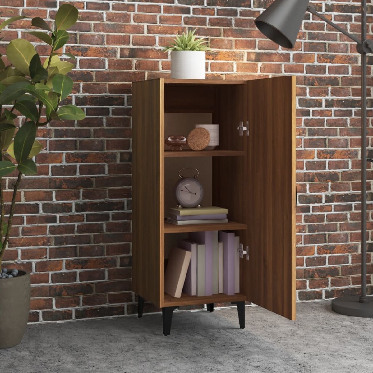 vidaXL Ντουλάπι Καφέ Δρυς 34,5 x 34 x 90 εκ. Επεξεργασμένο Ξύλο