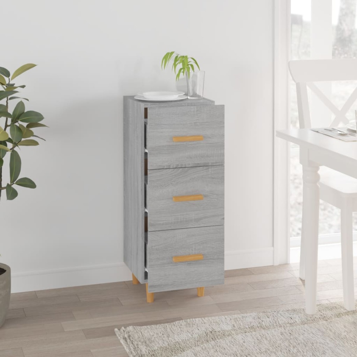 vidaXL Ντουλάπι Γκρι Sonoma 34,5x34x90 εκ. από Επεξεργασμένο Ξύλο