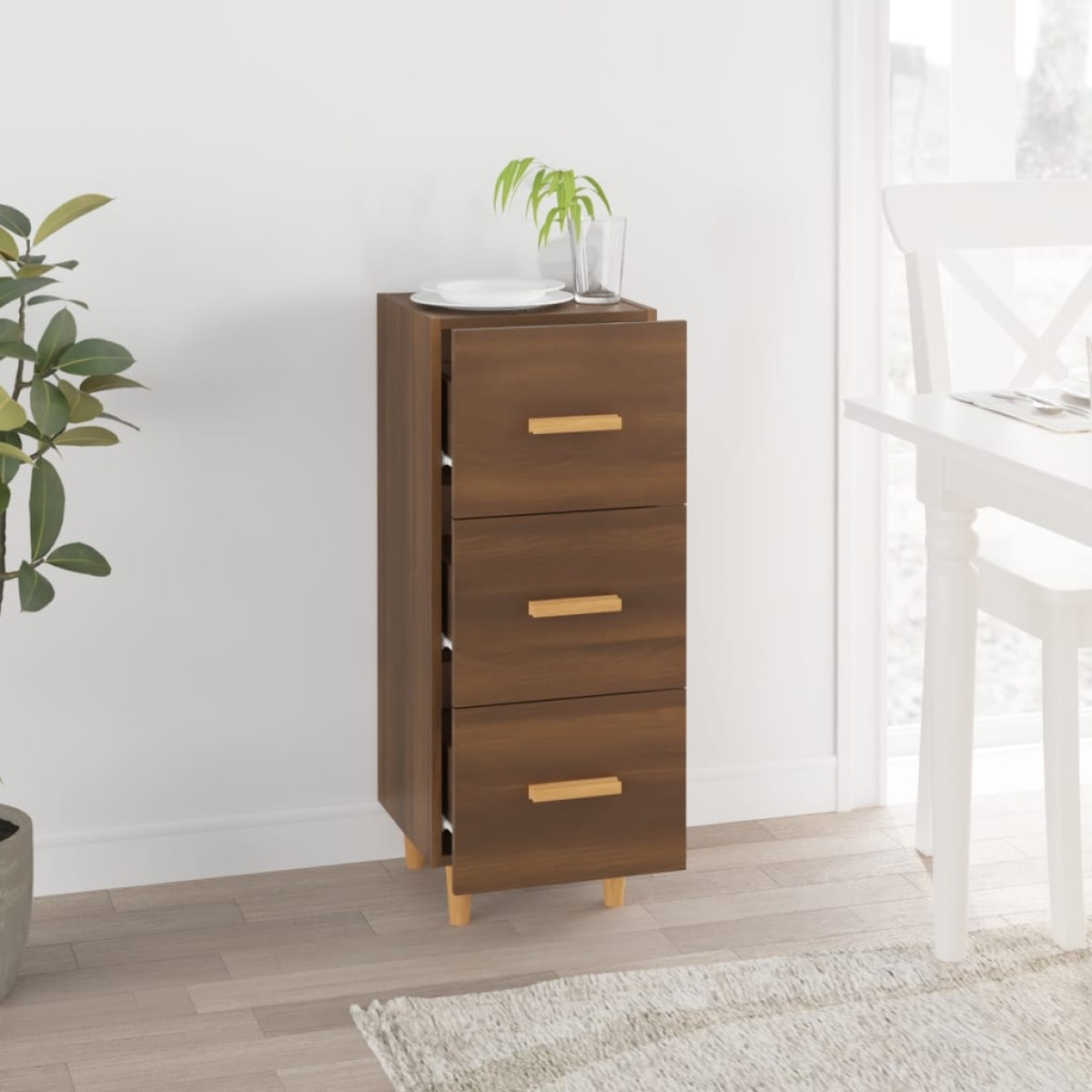 vidaXL Ντουλάπι Καφέ Δρυς 34,5 x 34 x 90 εκ. Επεξεργασμένο Ξύλο