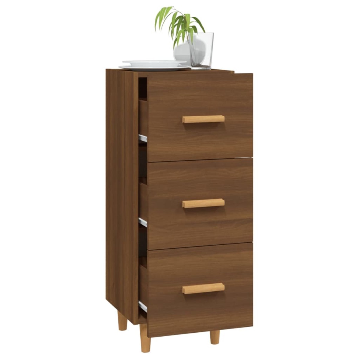 vidaXL Ντουλάπι Καφέ Δρυς 34,5 x 34 x 90 εκ. Επεξεργασμένο Ξύλο