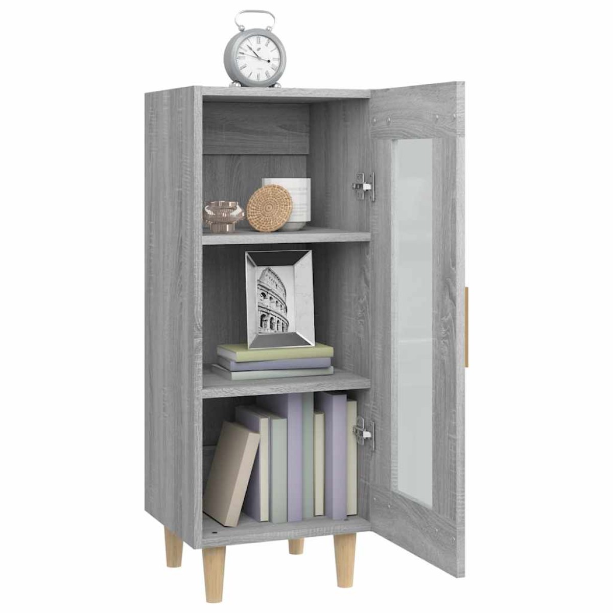 vidaXL Ντουλάπι Γκρι Sonoma 34,5x34x90 εκ. από Επεξεργασμένο Ξύλο