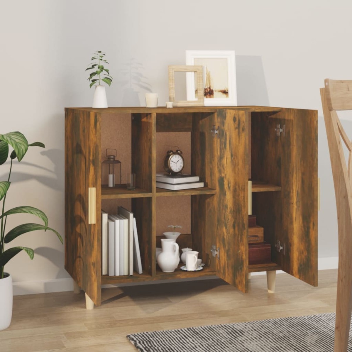 vidaXL Ντουλάπι Καπνιστή Δρυς 90x34x80 εκ. Επεξεργασμένο Ξύλο