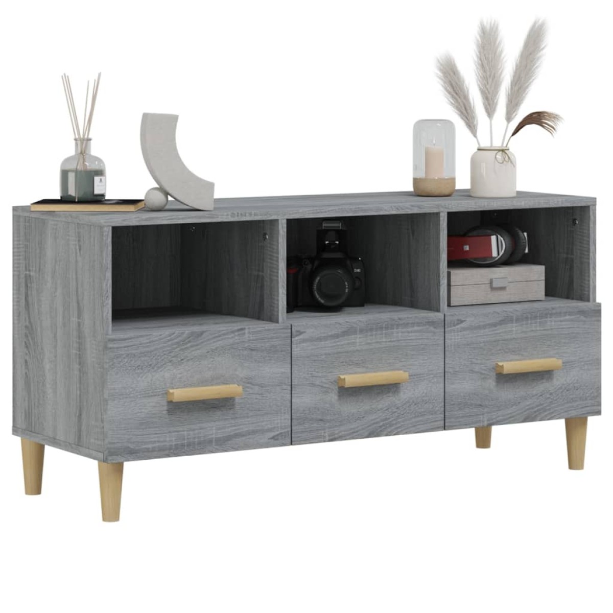vidaXL Έπιπλο Τηλεόρασης Γκρι Sonoma 102x36x50 εκ. από Επεξεργ. Ξύλο