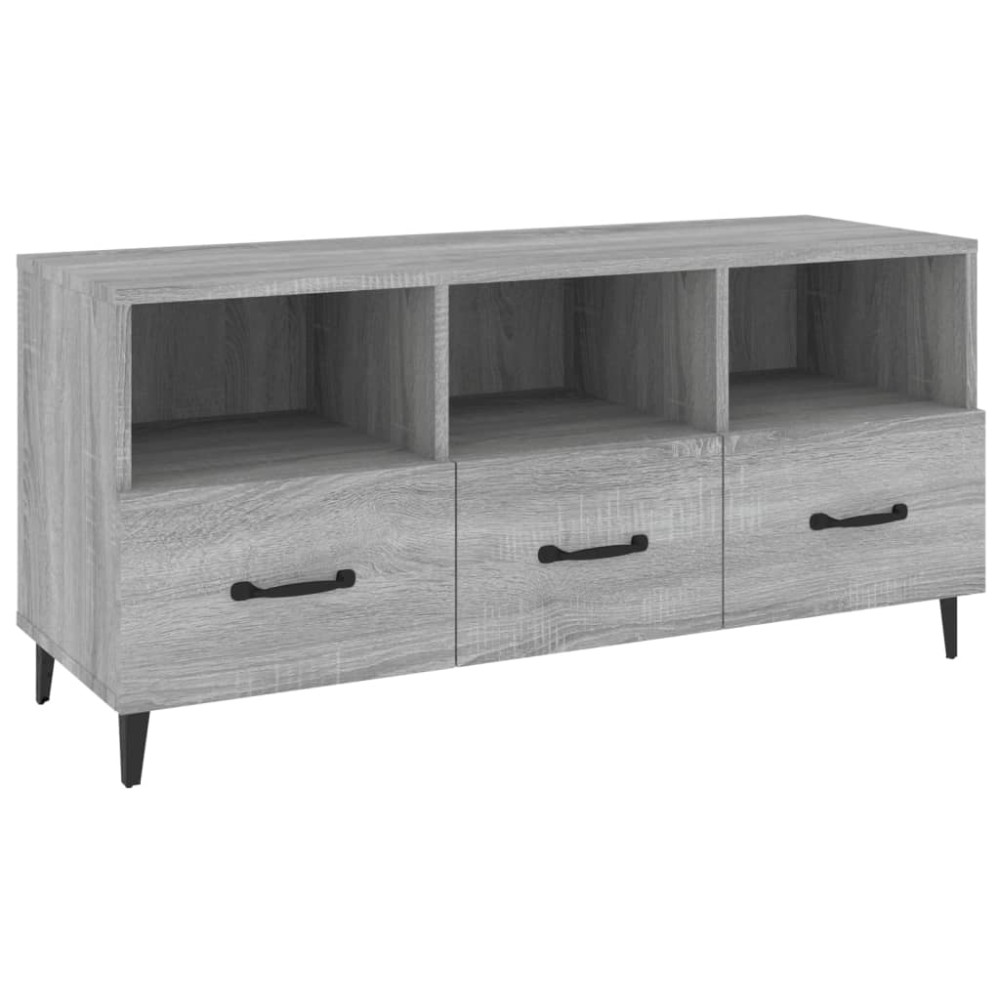 vidaXL Έπιπλο Τηλεόρασης Γκρι Sonoma 102x35x50 εκ. από Επεξεργ. Ξύλο