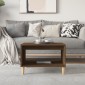 vidaXL Τραπεζάκι Σαλονιού Καφέ Δρυς 60x50x40 εκ. Επεξεργασμένο Ξύλο
