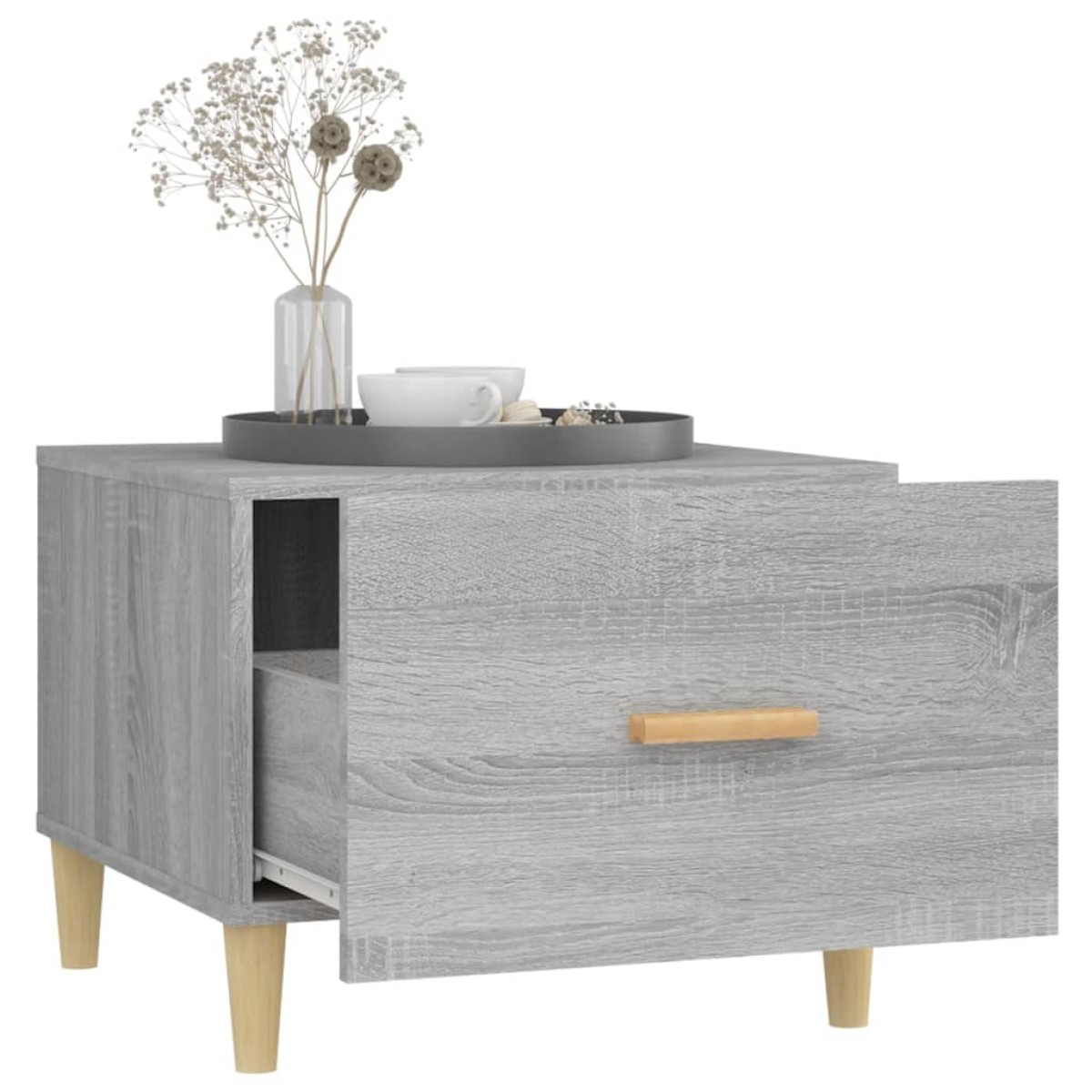 vidaXL Τραπεζάκι Σαλονιού Γκρι Sonoma 50x50x40 εκ. Επεξεργασμένο Ξύλο
