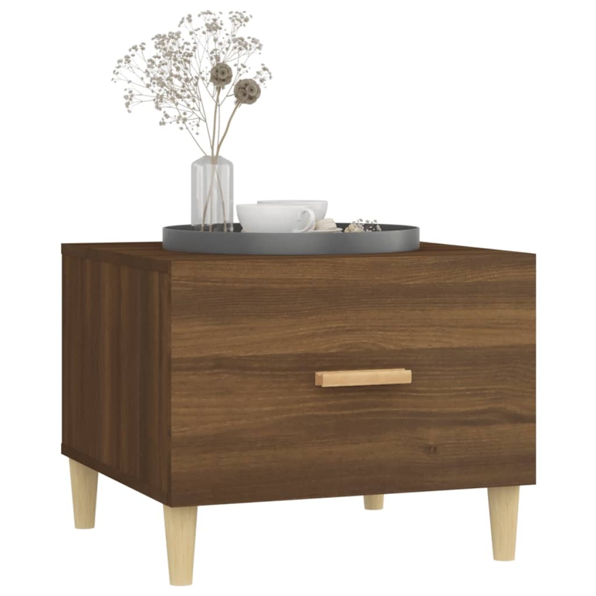 vidaXL Τραπεζάκια Σαλονιού 2 τεμ Brown Oak 50x50x40 εκ Επεξ. Ξύλο