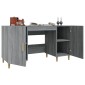 vidaXL Γραφείο Γκρι Sonoma 140x50x75 εκ. από Επεξεργασμένο Ξύλο