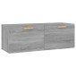 vidaXL Ντουλάπι Τοίχου Γκρι Sonoma 100x36,5x35 εκ. Επεξεργασμένο Ξύλο