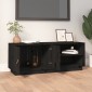 vidaXL Έπιπλο Τηλεόρασης Μαύρο 105x34x40 εκ. από Μασίφ Ξύλο Πεύκου