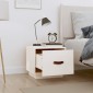 vidaXL Κομοδίνο Λευκό 40 x 34 x 35 εκ. από Μασίφ Ξύλο Πεύκου