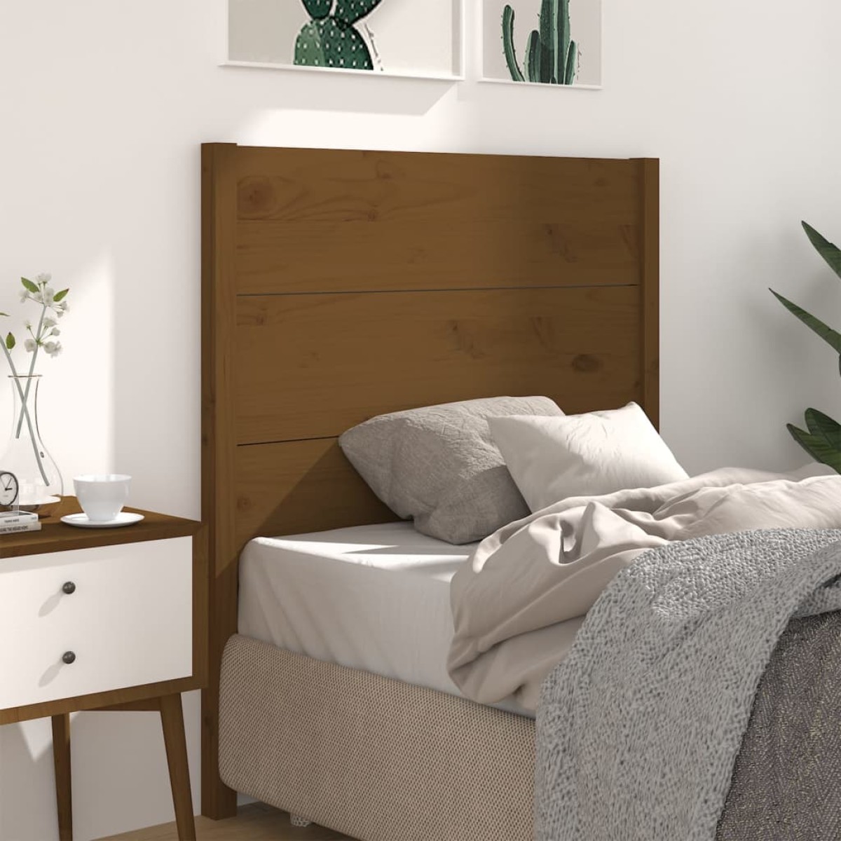 vidaXL Κεφαλάρι Μελί 81 x 4 x 100 εκ. από Μασίφ Ξύλο Πεύκου