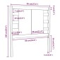 vidaXL Κεφαλάρι 96 x 4 x 100 εκ. από Μασίφ Ξύλο Πεύκου