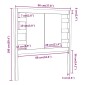vidaXL Κεφαλάρι Μελί 96 x 4 x 100 εκ. από Μασίφ Ξύλο Πεύκου