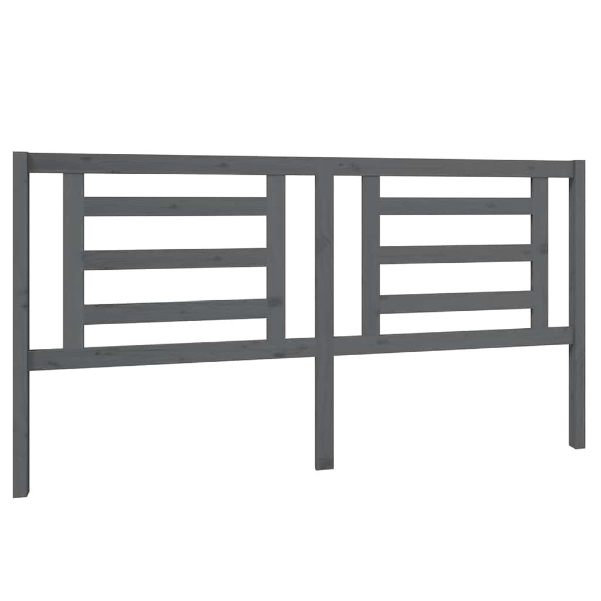 vidaXL Κεφαλάρι Κρεβατιού Γκρι 186 x 4 x 100 εκ. από Μασίφ Ξύλο Πεύκου